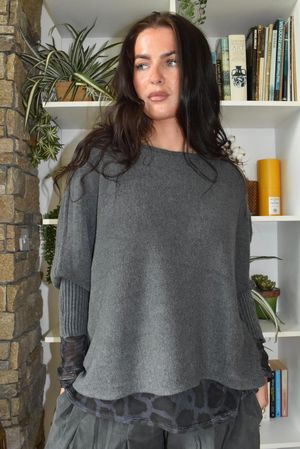 Basso Box Knit Dark Grey Marl